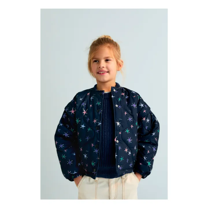 Veste Althea Etoiles Fibres Recyclées | Bleu marine- Image produit n°1