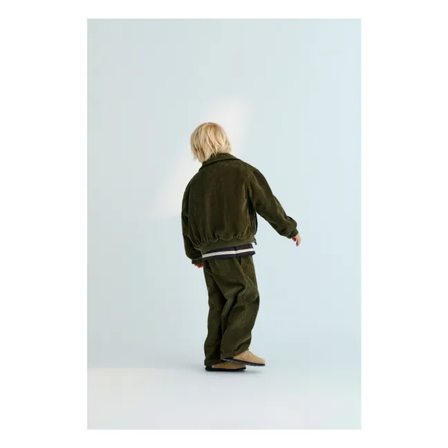 Bomber Velours Côtelé Mikel | Vert foncé