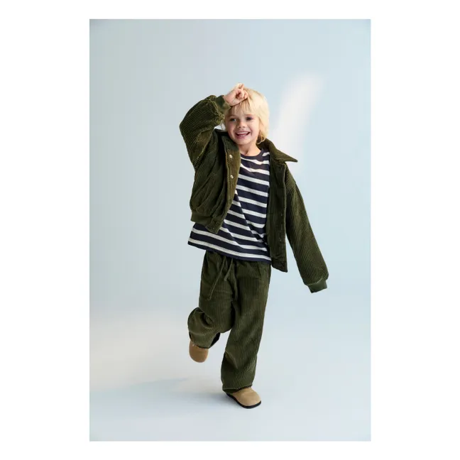 Bomber Velours Côtelé Mikel | Vert foncé