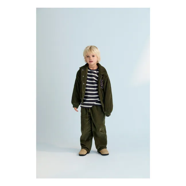Bomber Velours Côtelé Mikel | Vert foncé