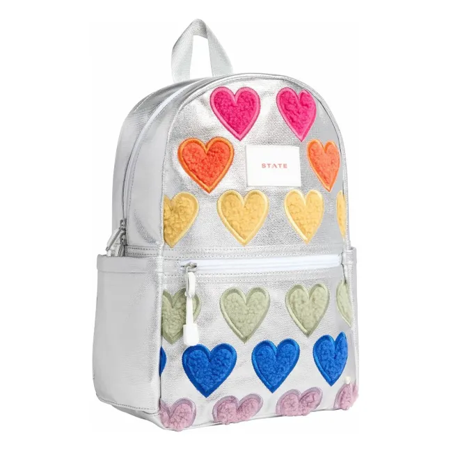Kane Rucksack Mini Fuzzy Hearts | Grau