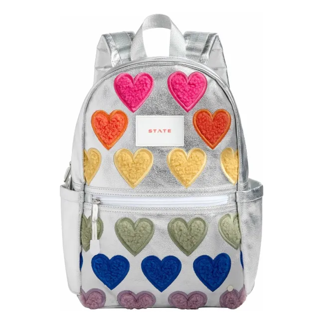 Kane Rucksack Mini Fuzzy Hearts | Grau