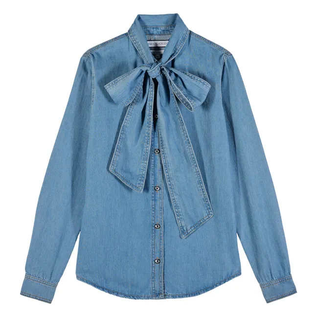 Fairy Denim Bluse | Light Blue
