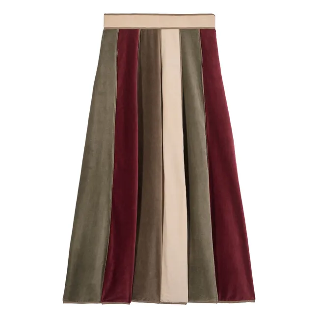 Sao Paulo Velvet skirt | Khaki