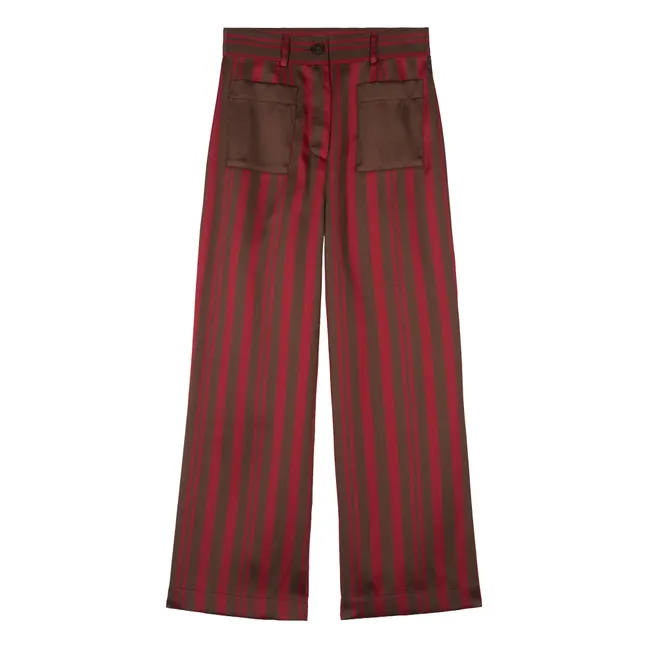 Pantalón de rayas Niza | Marrón