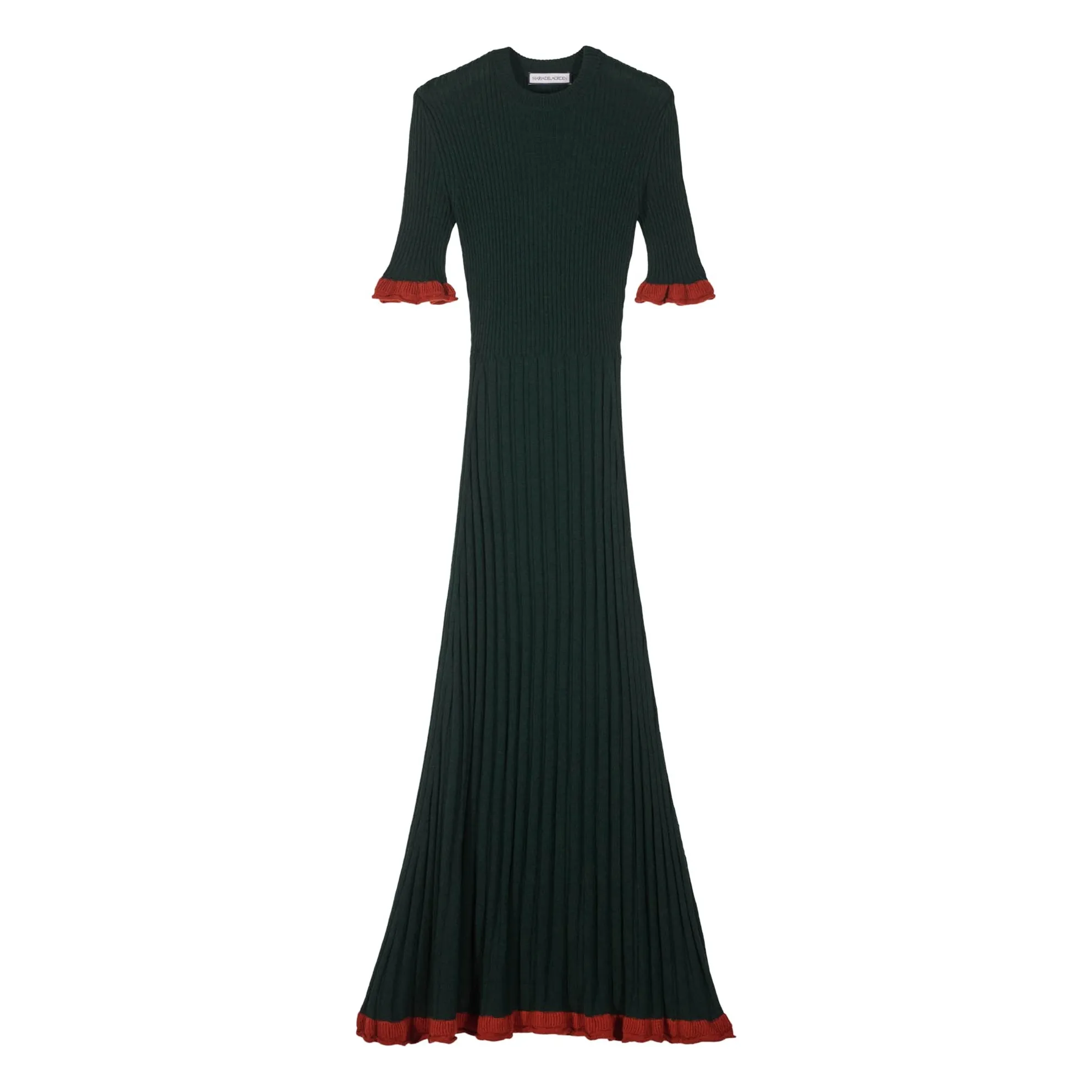 Maria de la Orden - Magda Extra Fine Merino Wool Dress - Dark green | Smallable Maria de la Orden - Magda Extra Fine Merino Wool Dress - Dark green | Smallable