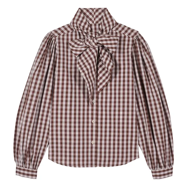 Fairytale Vichy blouse | Brown