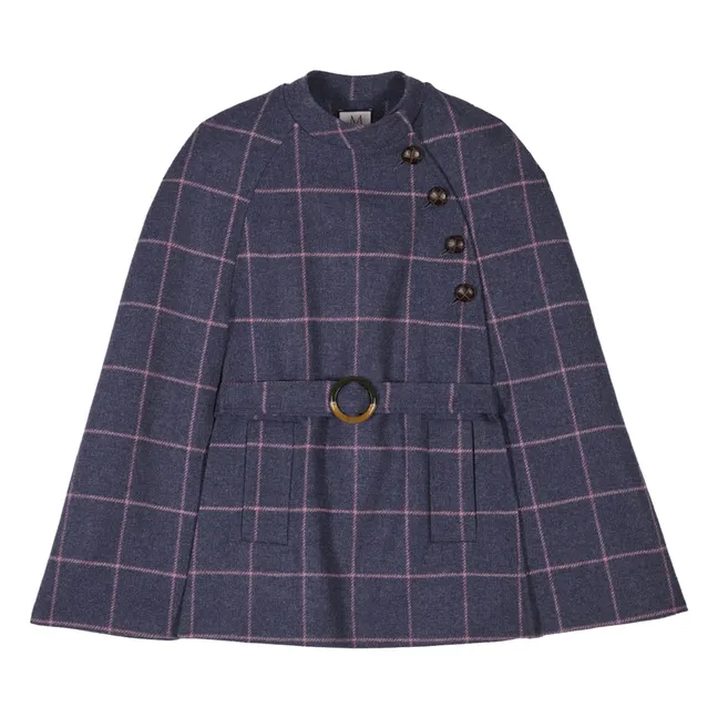Cape Clery Carreaux Laine | Violet
