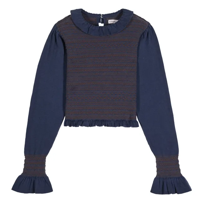 Aleria Knit blouse | Navy blue