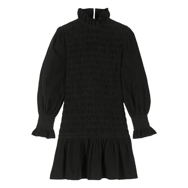 Aleria Corduroy Short Dress | Black