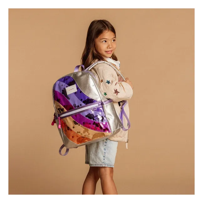 Kane Sequin Wave Rucksack | Grau