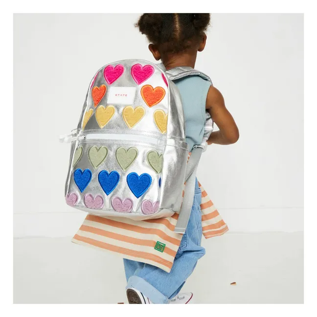 Sac à Dos Kane Mini Fuzzy Hearts | Gris