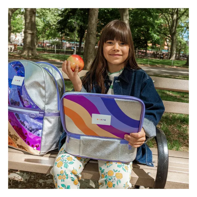 Kane Rucksack Zwei Taschen Sequin Wave | Grau