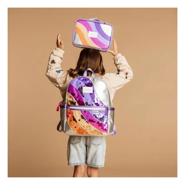 Kane Rucksack Zwei Taschen Sequin Wave | Grau