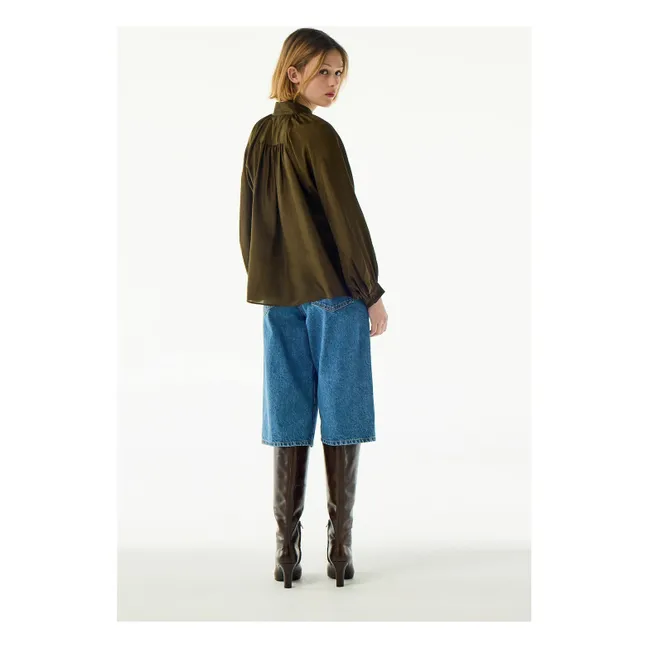 Blouse Paxos Soie | Vert foncé