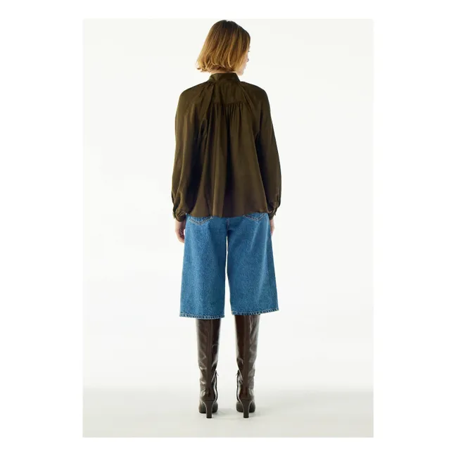 Blouse Paxos Soie | Vert foncé