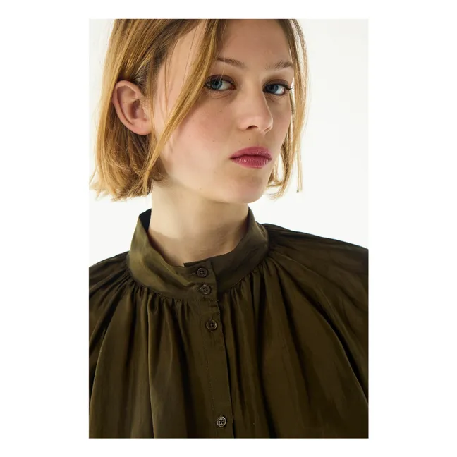 Blouse Paxos Soie | Vert foncé