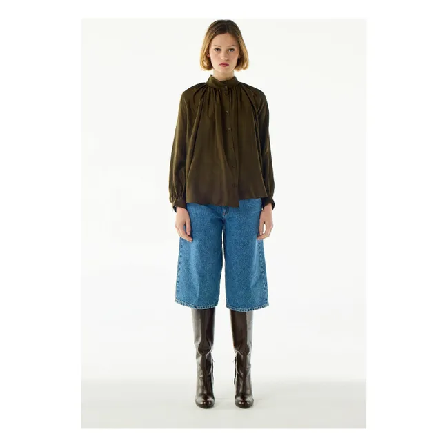 Blouse Paxos Soie | Vert foncé