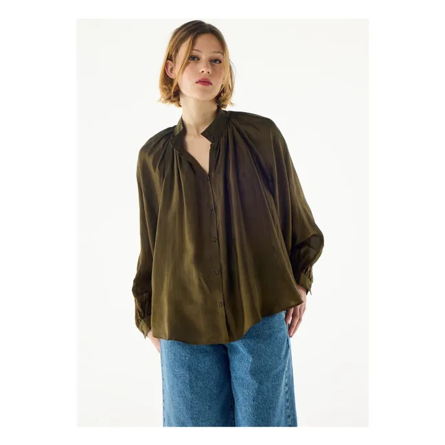 Blouse Paxos Soie | Vert foncé