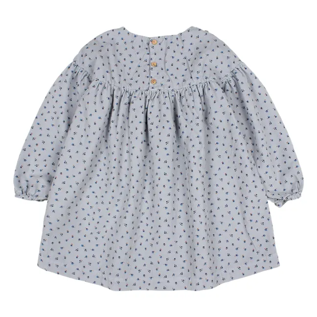 Robe Soft Velours Côtelé Coton Bio | Bleu gris