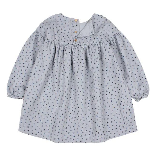 Robe Soft Velours Côtelé Coton Bio | Bleu gris