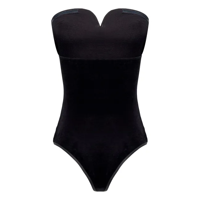 Picante Velvet bodysuit | Black