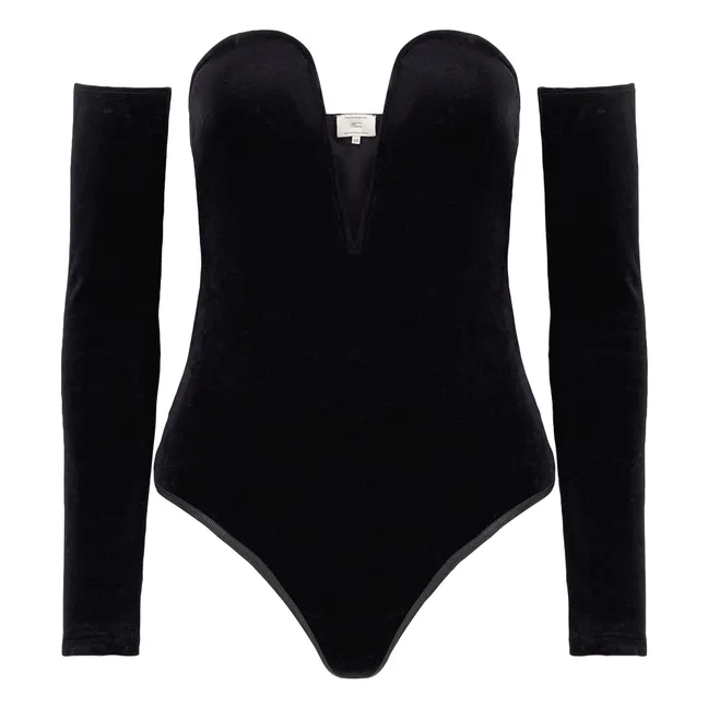 Body Picante Samt | Schwarz