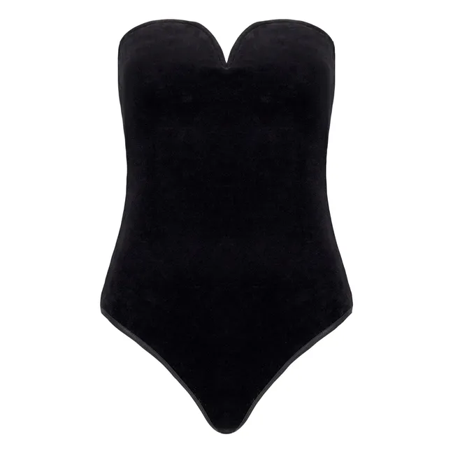 Diana Velvet bodysuit | Black