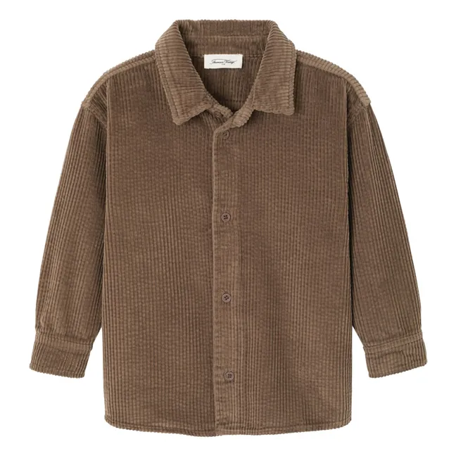 Camisa de pana de algodón orgánico Padow | Marrón