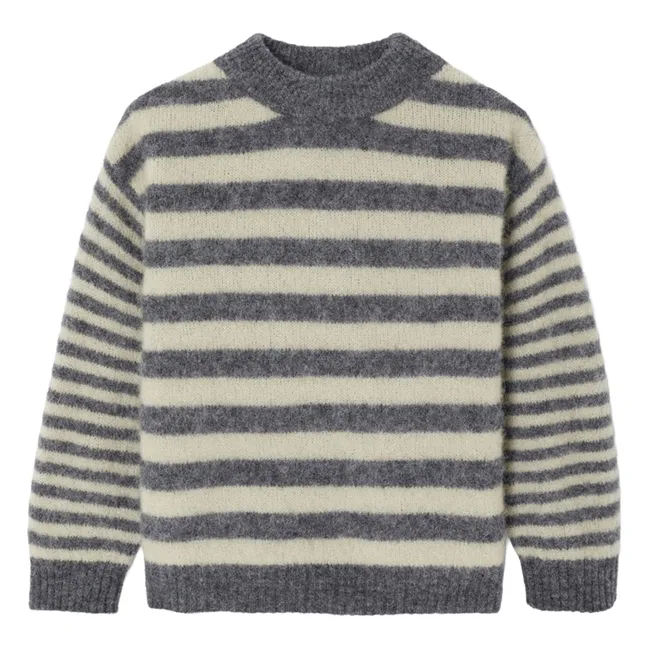 Vitow Striped Alpaca Sweater | Grey