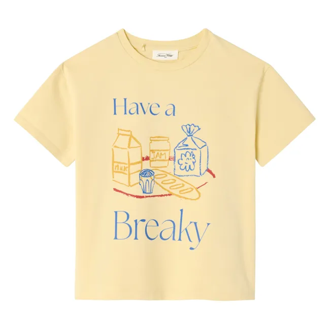 T-shirt Fizvalley Have A Breaky | Jaune pâle