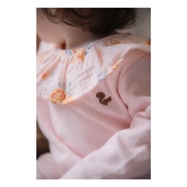 Caline organic cotton pyjamas | Pale pink