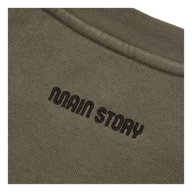 Sweat Sans Manches Logo Coton Bio | Marron