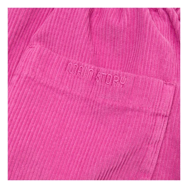 Pantalon Lounge Velours Côtelé Coton Bio | Rose