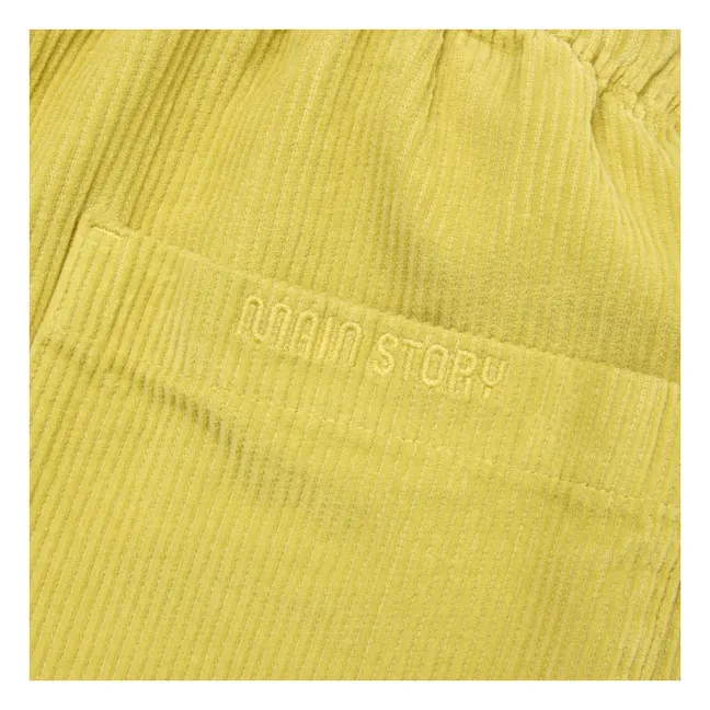 Pantalon Lounge Velours Côtelé Coton Bio | Jaune