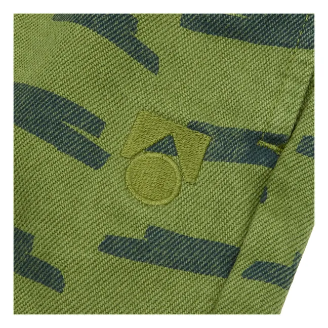 Pantalones relajados de algodón orgánico | Verde