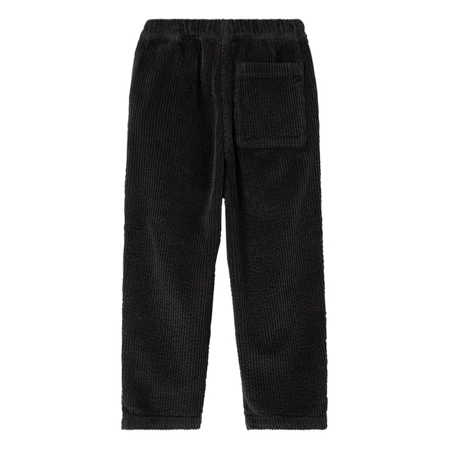 Pantalon Velours Côtelé Padow Coton Bio | Noir