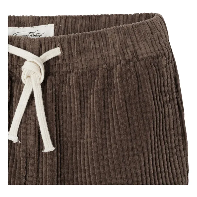 Hose aus geripptem Velours Padow Bio-Baumwolle | Braun
