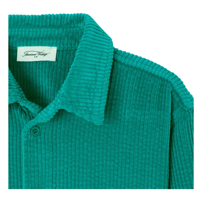 Chemise Velours Côtelé Padow Coton Bio | Vert