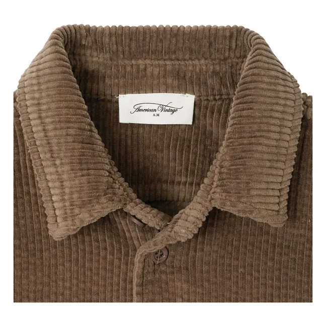 Camisa de pana de algodón orgánico Padow | Marrón