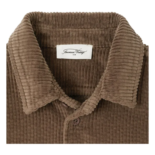 Chemise Velours Côtelé Padow Coton Bio | Marron