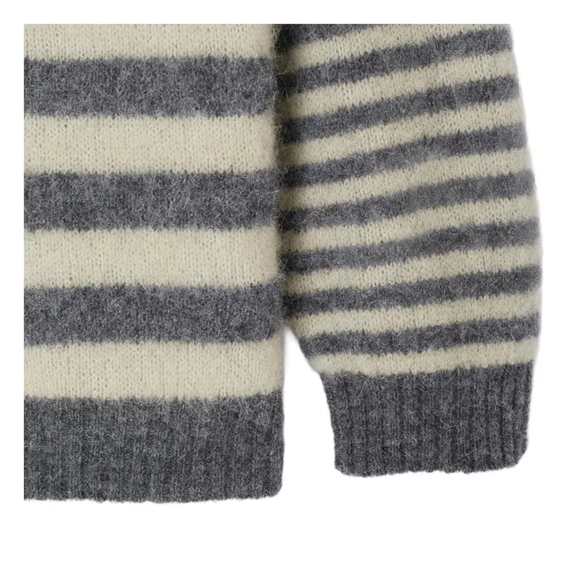 Pullover Vitow Gestreift Alpaka | Grau