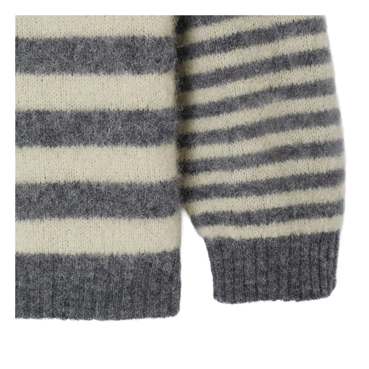 Pull Vitow Rayé Alpaga | Gris- Image produit n°1