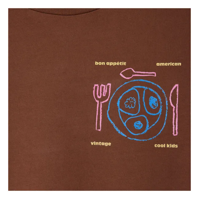 T-shirt Fizvalley Dîner | Marron