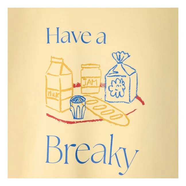 Fizvalley Have A Breaky T-shirt | Pale yellow