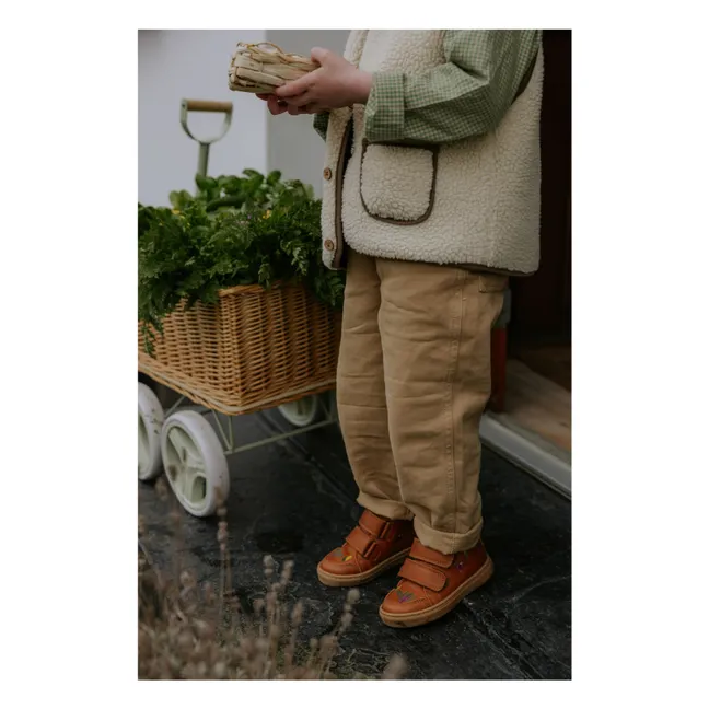 Fall Harvest Scratch Sneakers - Uniqua Collection | Cognac