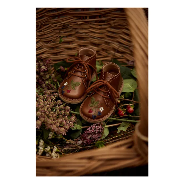 Bottines Scallop Blackberries - Collection Uniqua | Marron