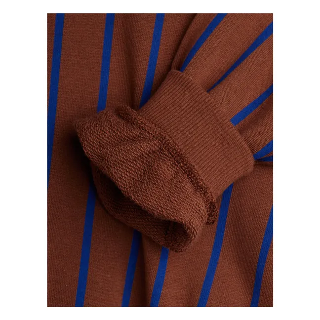 Sweat Rayures Coton Bio | Marron