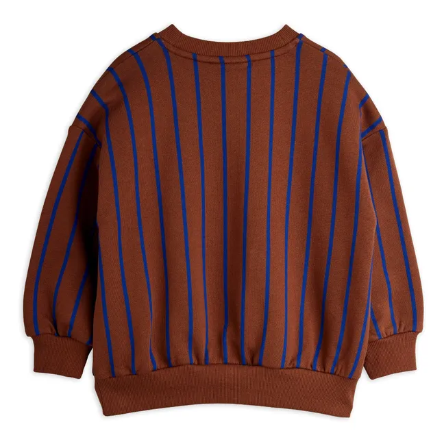 Sweat Rayures Coton Bio | Marron
