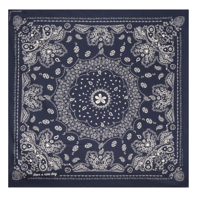 Bandana di seta piccola | Blu marino
